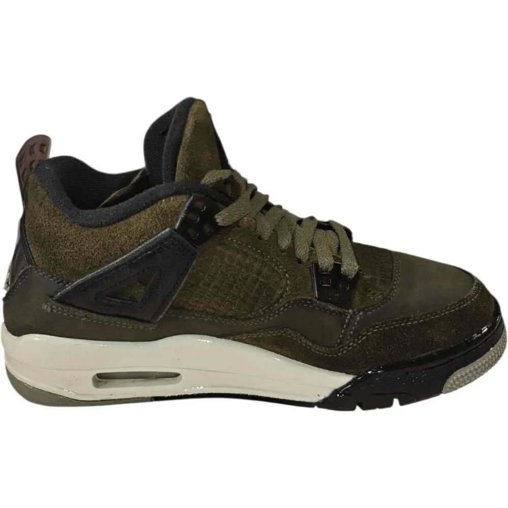NIKE Air Jordan 4 Retro SE 'Craft Medium Olive' Sneakers Size 7Y